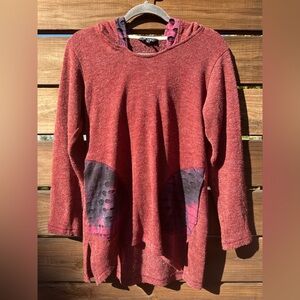 Yak & Yeti Women's Boho Hippie Hooded Sweater Unique Pocket Design
